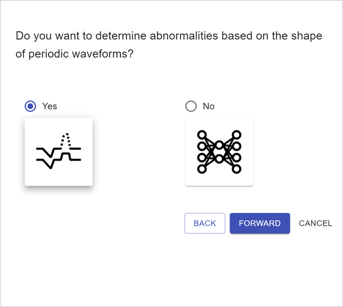 The built-in AI Data Scientist can automatically select the best method for analysis of the data set by asking the user simple, straight-forward questions.