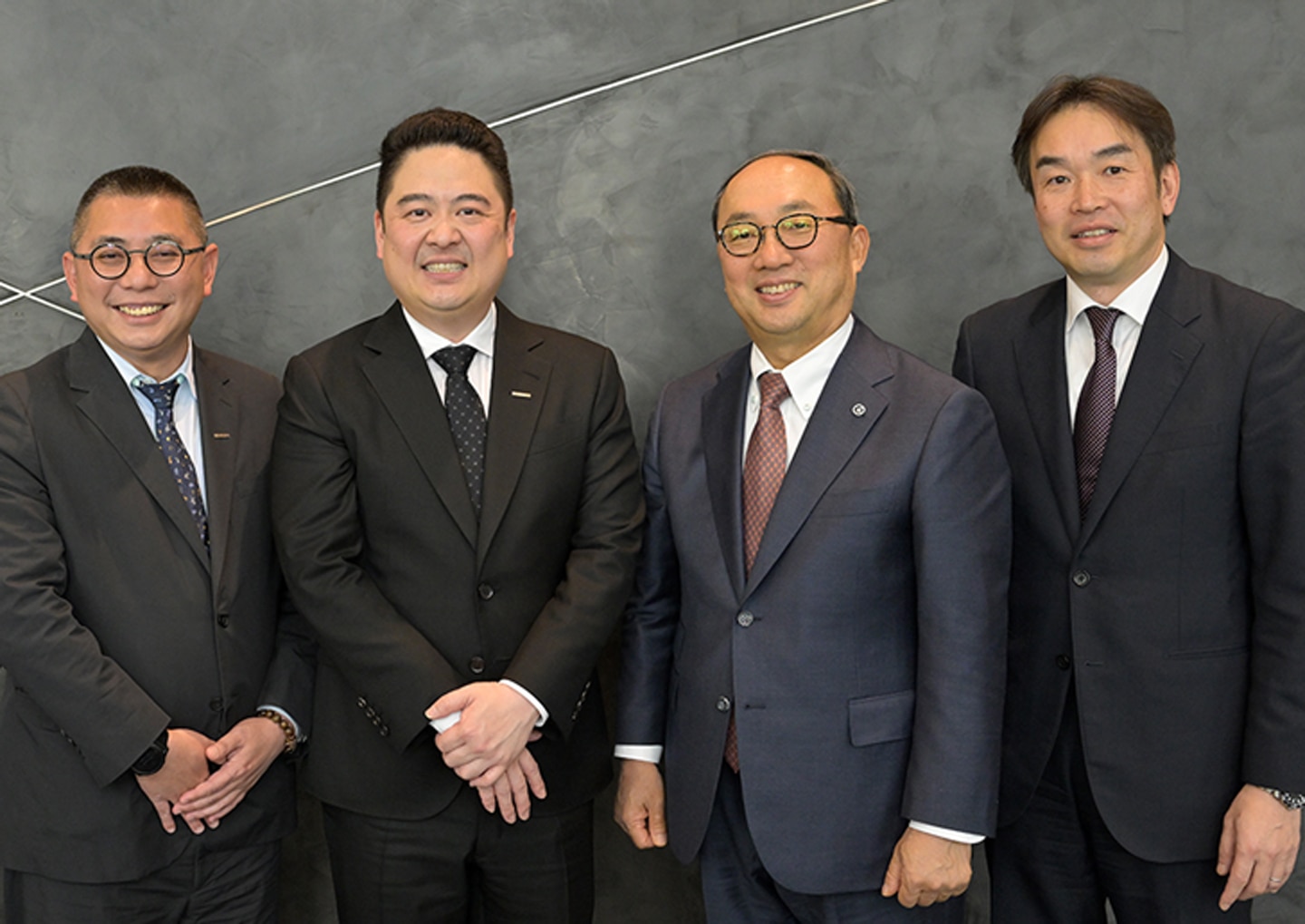 From left: Jason Chou, General Manager, HD Renewable Energy; Edward Hsieh, Chairman, HD Renewable Energy; Kei Uruma, President & CEO, Mitsubishi Electric; Seiji Oguro, Executive Officer and Vice President, Sustainability Innovation Group, Mitsubishi Electric