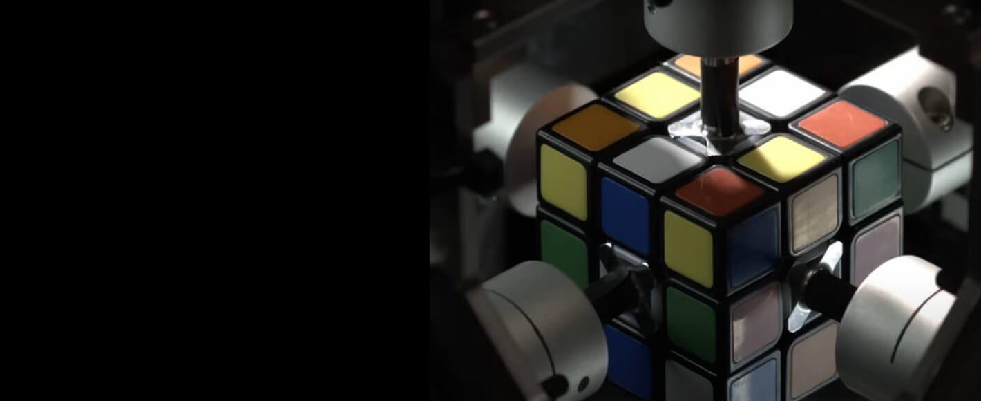 Mitsubishi Electric Recognized by GUINNESS WORLD RECORDSTM for the fastest robot to solve a puzzle cube